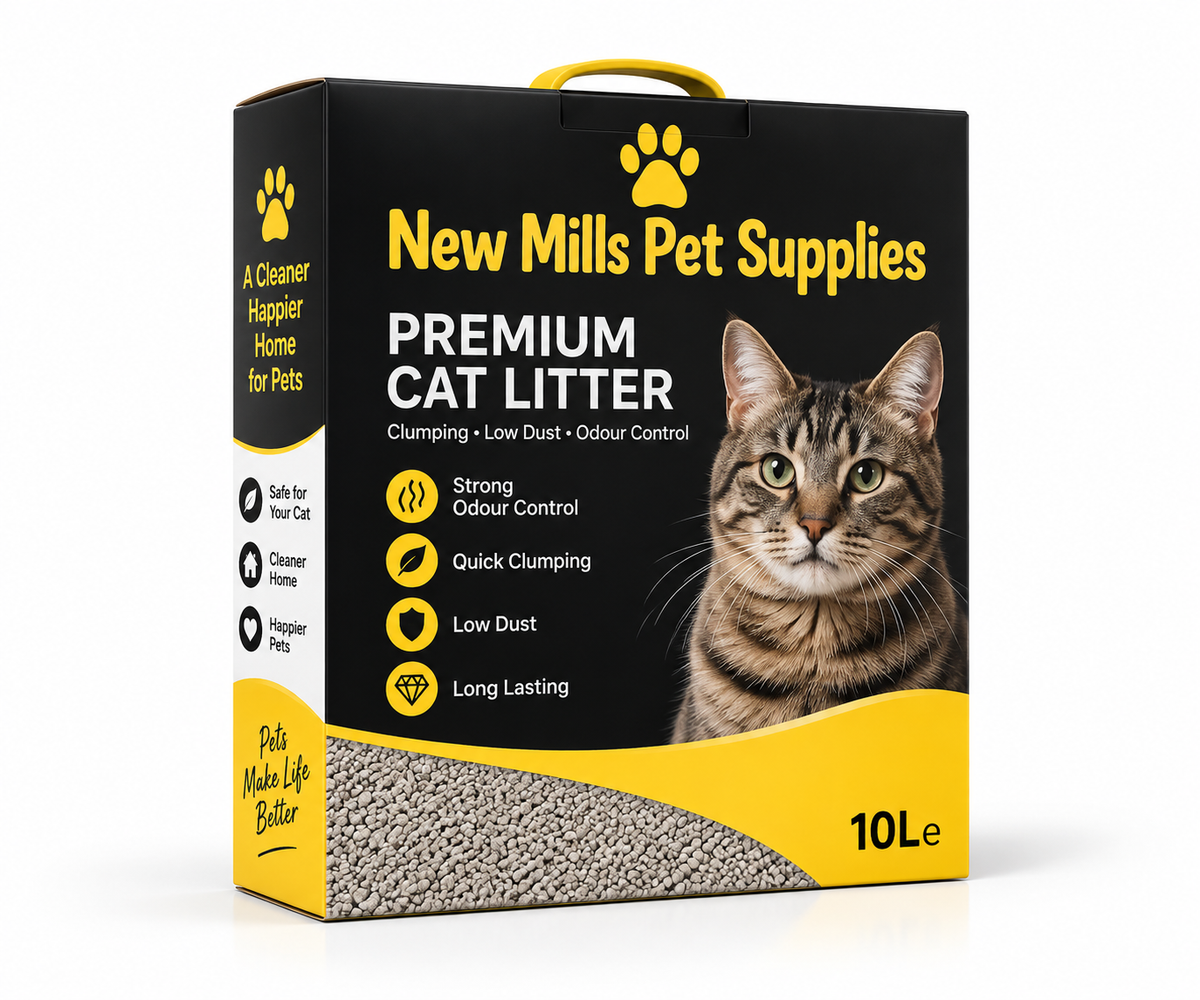 New Mills Pet Supplies Premium Clumping Cat Litter – 10L