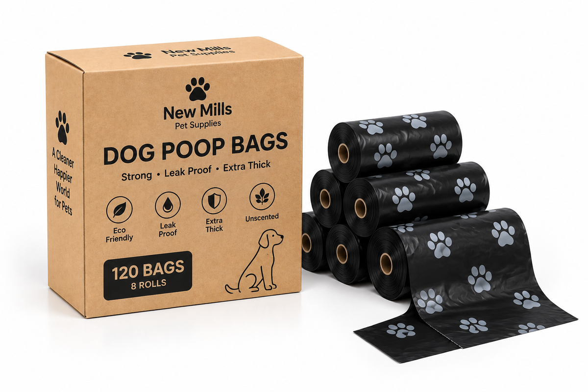 New Mills Pet Supplies Extra Thick Dog Poop Bags – 120 Bags