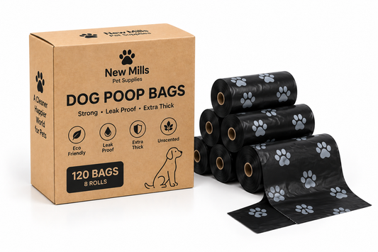 New Mills Pet Supplies Extra Thick Dog Poop Bags – 120 Bags